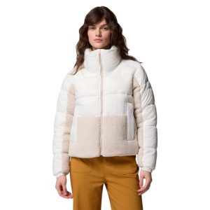 LEADBETTER POINT II SHERPA HIB ssalt - מעיל לנשים לבן עם פרווה קרם