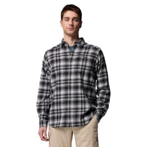 CORNELL WOODS FLANNEL LS black tartan חולצת פלנל לגברים שחור משובץ