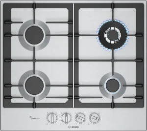 כיריים גז 4 להבות PCH6A5I90 בוש BOSCH נירוסטה יבואן רשמי !