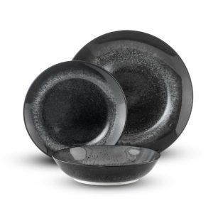 סט 18 חלקים פורצלן BATIK BLACK מבית Food Appeal