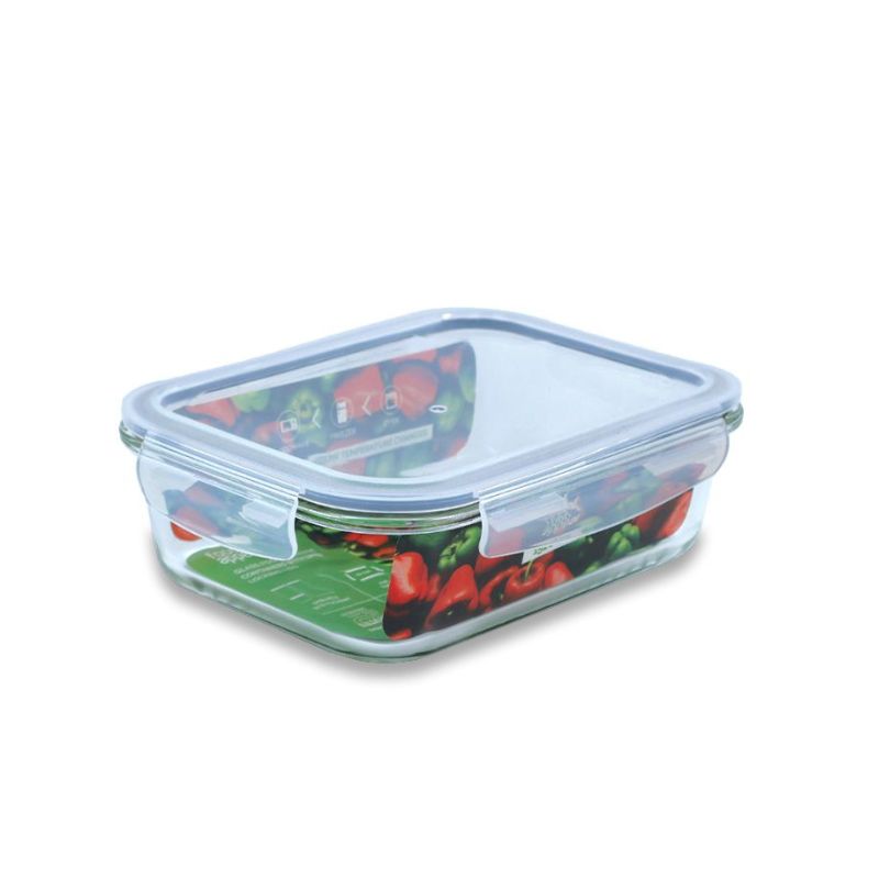 כלי אחסון זכוכית מלבנית מחוסמת 1520 מ"ל GLASS CLOC מבית Food appeal כלי אחסון זכוכית מלבנית מחוסמת 1520 מ"ל GLASS CLOC מבית Food appeal