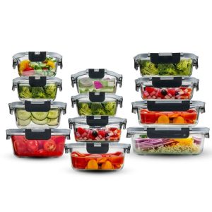 סט 12 כלי אחסון זכוכית GLASS CLOC מבית Food appeal