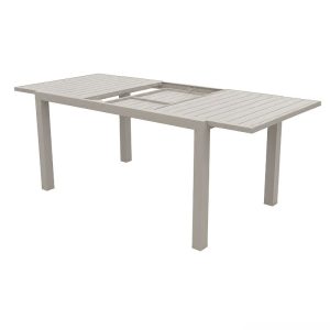 שולחן אוכל אלומיניום נרו נפתח Nero Extending Aluminum Dining Table צבע לבן White עד 2.40 מטר