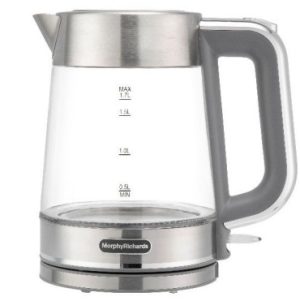 קומקום זכוכית 1.7 ליטר 100401 CrystalSteel Morphy Richards יבואן רשמי !