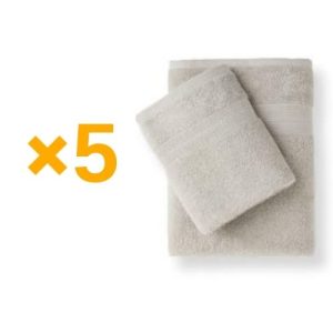 באנדל - מארז 5 יחידות מגבת פנים 50/85 ס״מ פלורידה – HOME STYLE במבחר צבעים