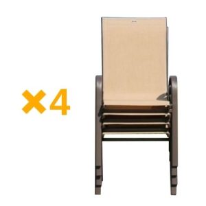 באנדל - 4 כסאות פטיו חום רוזנפלד
