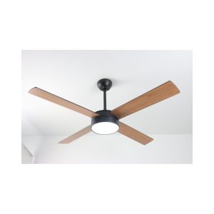 מאוורר תקרה חכם PORTO 52" SMART+תאורה 24W-CCT שחור/אגוז יבואן רשמי!