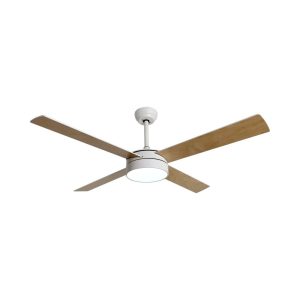 מאוורר תקרה חכם PORTO 52" SMART+תאורה 24W-CCT לבן/אלון יבואן רשמי!