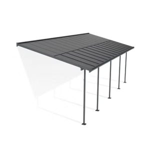 פרגולת אלומיניום Sierra Cabrio אפורה 3X8.6 נפתחת מבית פלרם - Canopia