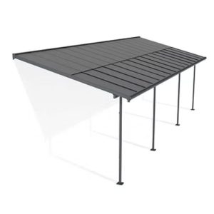 פרגולת אלומיניום Sierra Cabrio אפורה 3X9.2 נפתחת מבית פלרם - Canopia