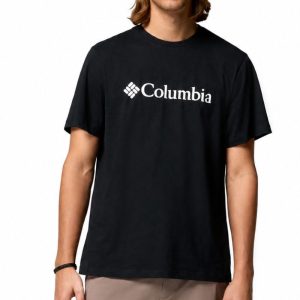 ‏חולצת טי לגברים - Columbia CSC Basic Logo T - צבע שחור