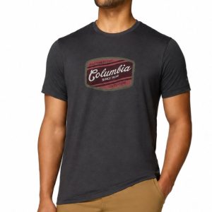 ‏חולצת גברים Columbia Parsons Point S/S Graphic - T - צבע שחור
