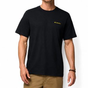 חולצה קצרה לגברים Columbia CSC Logo Back Tee - צבע שחור