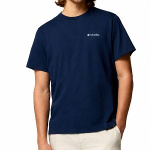 חולצה קצרה לגברים Columbia CSC Logo Back Tee כחול Blue Navy