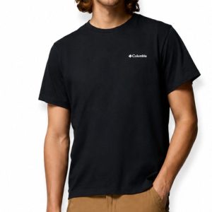 חולצה קצרה לגברים Columbia CSC Logo Back Tee שחור Black