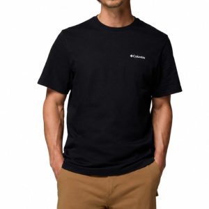 חולצה קצרה לגברים Columbia CSC Outdoor Back Graphic Tee צבע שחור black