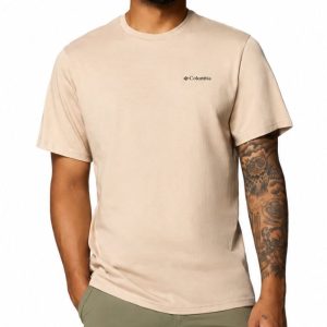 חולצה קצרה לגברים Columbia CSC Outdoor Back Graphic Tee צבע פוסיל ancient fossil