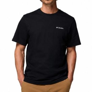 חולצה קצרה לגברים Columbia CSC Outdoor Back Graphic Tee צבע שחור חול black sand