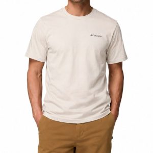 חולצה קצרה לגברים Columbia CSC Outdoor Back Graphic Tee צבע אבן כהה dark stone