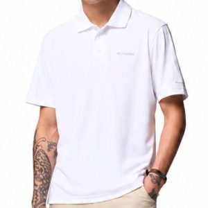 חולצת פולו קצרה לגברים Columbia Freezer Polo צבע לבן White