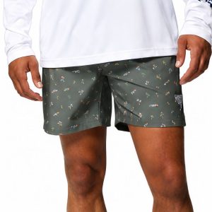 בגד ים מודפס לגברים Columbia PFG Rambler Printed Water Short צבע כחול נייב navy