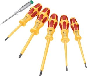 סט 5 מברגים מבודדים 1000V + טסטר WERA יבואן רשמי !