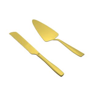 מארז הגשה לעוגה - סט מרדה וסכין פריסה SAPHIR GOLD מאט מבית Food appeal