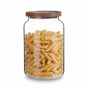 איחסונית זכוכית 2000 מ"ל מכסה עץ SEAL IT מבית Food appeal