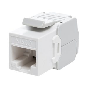 שקע מחשב לא מסוכך לקיסטון RJ45 CAT6A UTP ניסקו סוויץ'