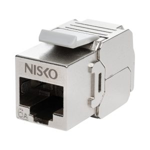 שקע מחשב מסוכך לקיסטון RJ45 CAT6A FTP ניסקו סוויץ'