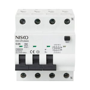 פחת+מא"ז RCBO KNO 3x25A 10KA