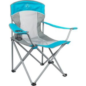 כיסא שטח מקצועי רחב ונוח WIDE SPACE CHAIR כיסא מתקפל לקמפינג צבע אפור / כחול
