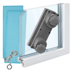 מנקה חלונות מגנטי גליידר סיליקון טירולר Tyroler Silicone Glider Magnetic Window Cleaner צבע אדום שחור Red Black