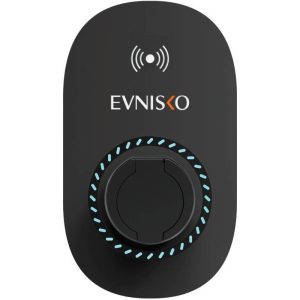 עמדת טעינה לרכב חשמלי EVNisko HOME4 22kW שחור Black כולל כבל 5 מטר
