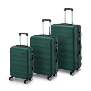 סט 3 מזוודות קשיחות לנסיעות Hard Shell Luggage Set 3 Pieces צבע ירוק כהה Dark Green סט 3 מזוודות קשיחות לנסיעות Hard Shell Luggage Set 3 Pieces צבע ירוק כהה Dark Green