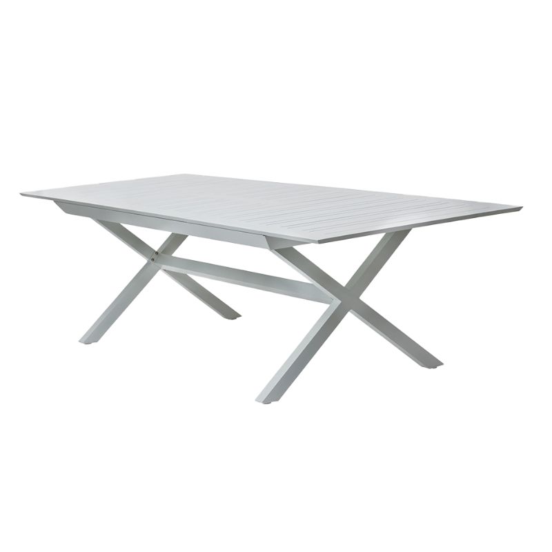 שולחן גינה נפתח ברצלונה מאלומיניום Barcelona Extendable Dining Table צבע לבן White שולחן גינה נפתח ברצלונה מאלומיניום Barcelona Extendable Dining Table צבע לבן White