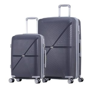 סט מזוודות קשיחות מתרחבות Hard Shell Expandable Luggage Set גודל 20/28 צבע שמפניה אפור