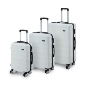 סט 3 מזוודות קשיחות לנסיעות Hard Shell Luggage Set 3 Pieces צבע לבן White סט 3 מזוודות קשיחות לנסיעות Hard Shell Luggage Set 3 Pieces צבע לבן White