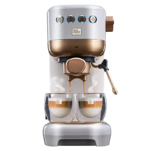 מכונת קפה אספרסו 2 ב-1 GP8013 לקפה טחון וקפסולות Nespresso לבן זהב Food Appeal