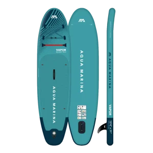 סאפ מתנפח עם משוט אקווה מרינה דגם וייפור Aqua Marina Vapor SUP צבע תכלת Light Blue