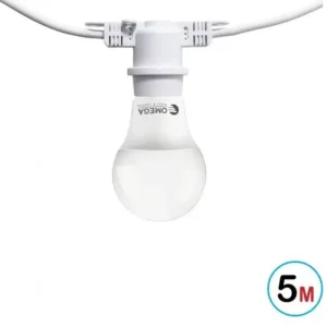 גרלנדה 5 מטר 5 בתי נורה אומגה (לא כולל נורות) OMEGA